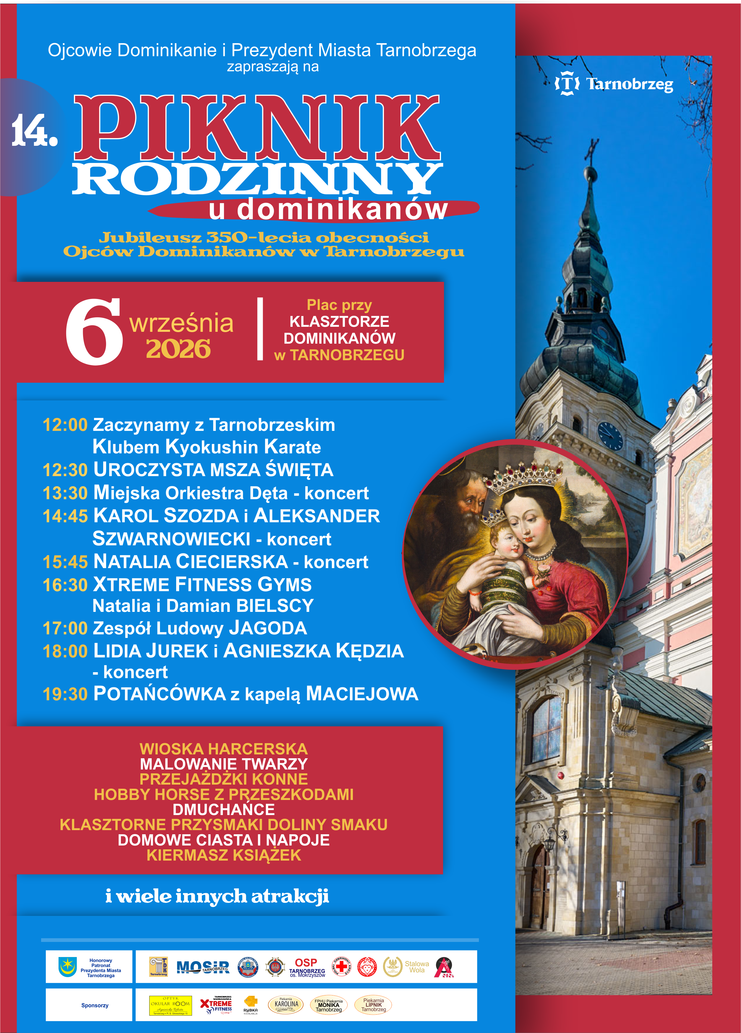 14. Piknik Rodzinny u Dominikanów – jubileusz 350-lecia obecności Ojców Dominikanów w Tarnobrzegu